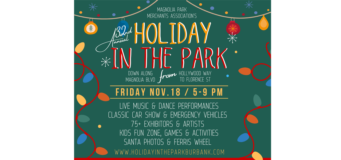 HOLIDAY IN THE PARK - FRIDAY NOVEMBER 18th 2022